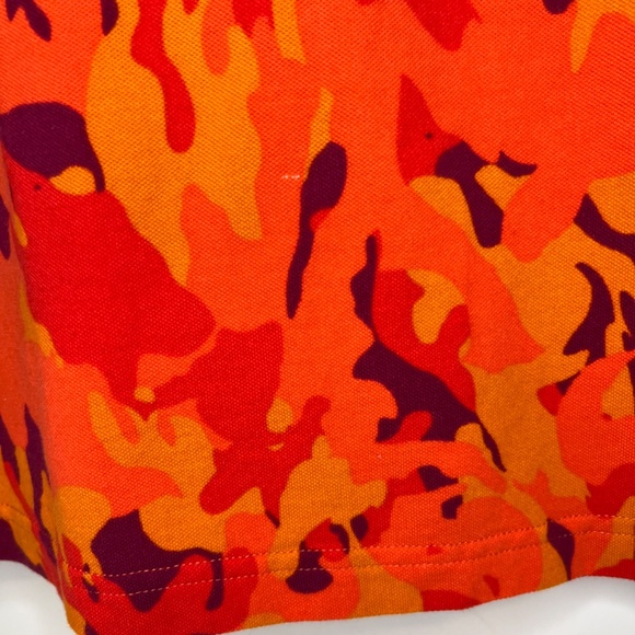Retro Fox Men's Polo Short Sleeve Orange Camo 100% Cotton - Size 2XL - Picture 11 of 16